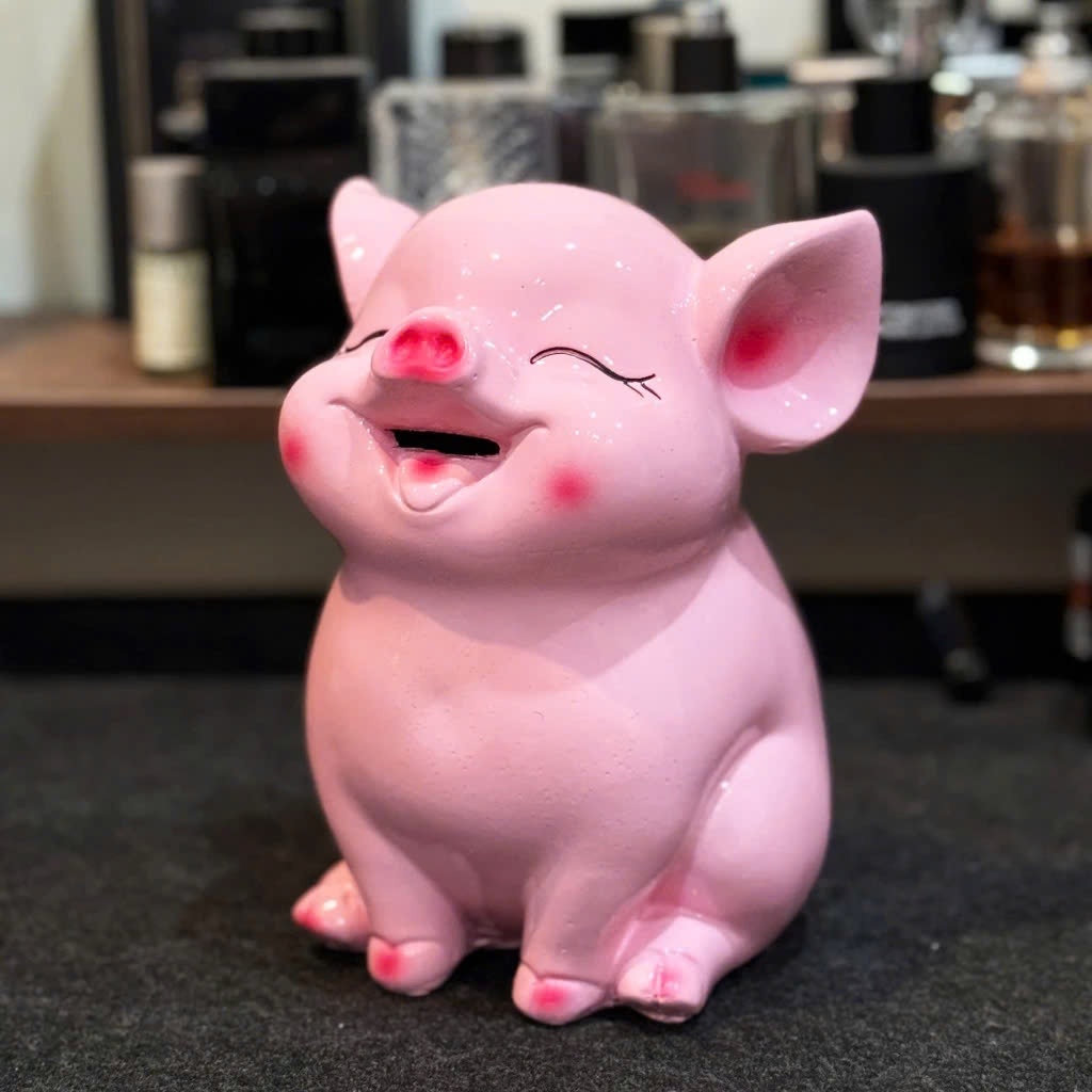 Ống heo đất tiết kiệm Hót đáng yêu, heo đất lợn đất tiết kiệm trang trí nhà cửa đựng tiết kiệm - Xưởng Lợn Đất Tiết Kiệm