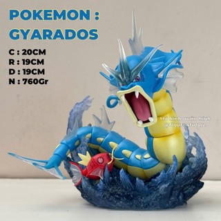 Mô hình pokemon Rồng nước Gyarados có 2 màu đỏ xanh cao 20cm - Pokemon Gyarados có kèm theo cá chép