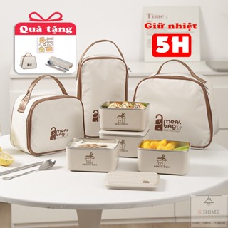 Hộp cơm giữ nhiệt hình chữ nhật, chất liệu Inox 304 cao cấp