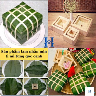 Khuôn Bánh Chưng Vuông Thông Minh,Kích Thước Khuôn 10cm Đến 16cm Bộ Khuôn Làm Bánh Chưng,Chất Liệu Gỗ Thông Nhập Khẩu