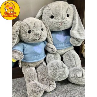 Gấu Bông Thỏ Mặc Áo Len Tai Dài Hàng Nhập Khẩu Cao Cấp - Thú Nhồi Bông Thỏ Hottrend Mềm Mịn Cao Cấp