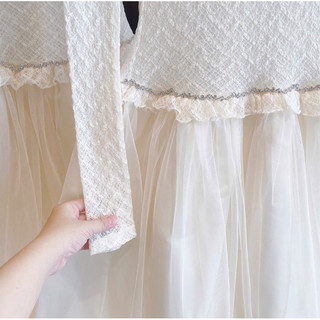 Đầm maxi trắng dài tầng(Sẵn tại shop )