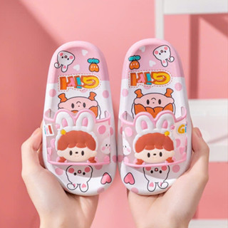 Dép Lê Bé Gái Họa Tiết Cô Gái Thỏ Chibi Siêu Dễ Thương cao cấp new2025,4 màu sắc,đế chống trơn trượt