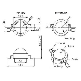 Bóng đèn led luxeon 3W sáng trắng