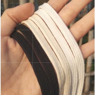 Dây Giày Thể Thao đen và trắng Trơn Thay Thế đơn giản vải dù
