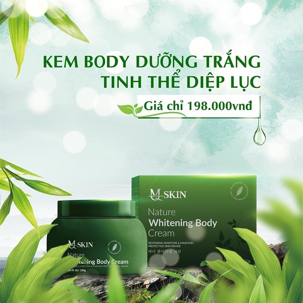 Kem Body MQ Skin 150g | Kem Body Tinh Thể Diệp Lục | Hàng Chính Hãng