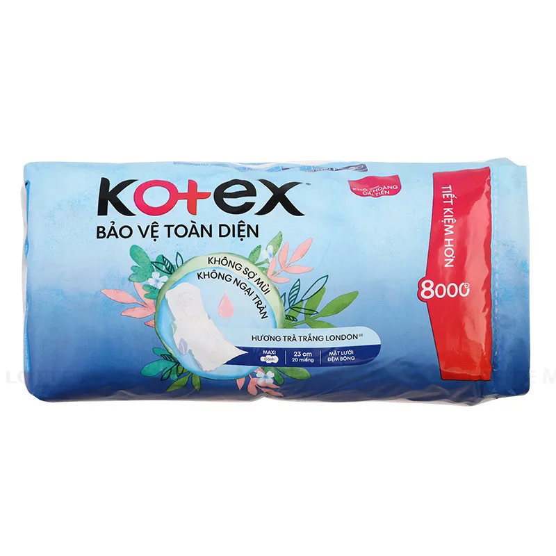 Băng Vệ Sinh Kotex Style Siêu Thấm Maxi Cánh 23cm Gói 20 Miếng
