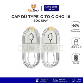  Cáp sạc Type C to C bọc dù cho 16 zin bóc máy dài 1 mét | Bảo hành 12 tháng 