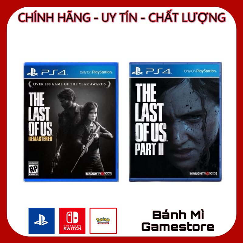 Đĩa game PS4 The last of us remastered và part II