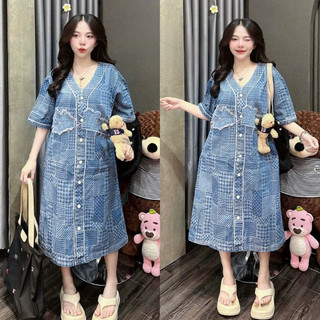 Váy Đầm JEAN GẤU Siu Sang Hàng Quảng Châu cao cấp chuẩn Loại 1, Váy JEAN HỌA TIẾT Nổi outfit lên xu hướng hottrend