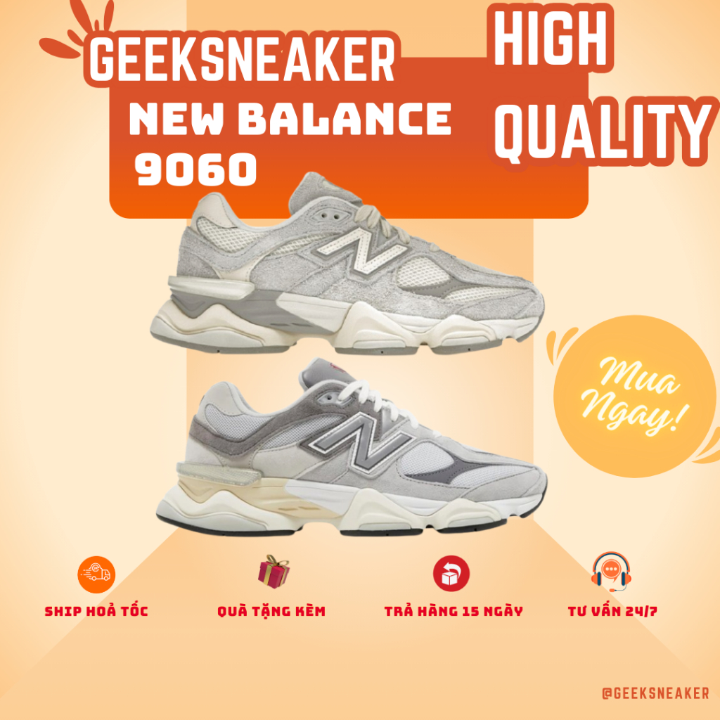 [GeekSneaker] Giày Sneaker cổ thấp New Balance NB 9060 High Quality