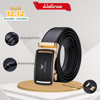 Thắt lưng nam WilliamPOLO da cao cấp, khóa tự động Full hộp đựng thương hiệu Dabaraac TL86