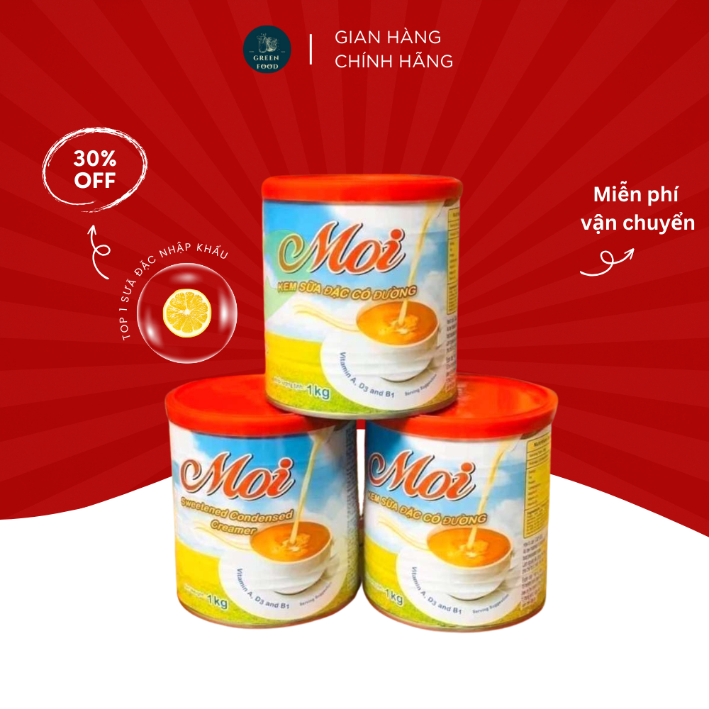 Sữa đặc Moi Malaysia - Sữa đặc 1kg - giàu vitamin A,D3,B1
