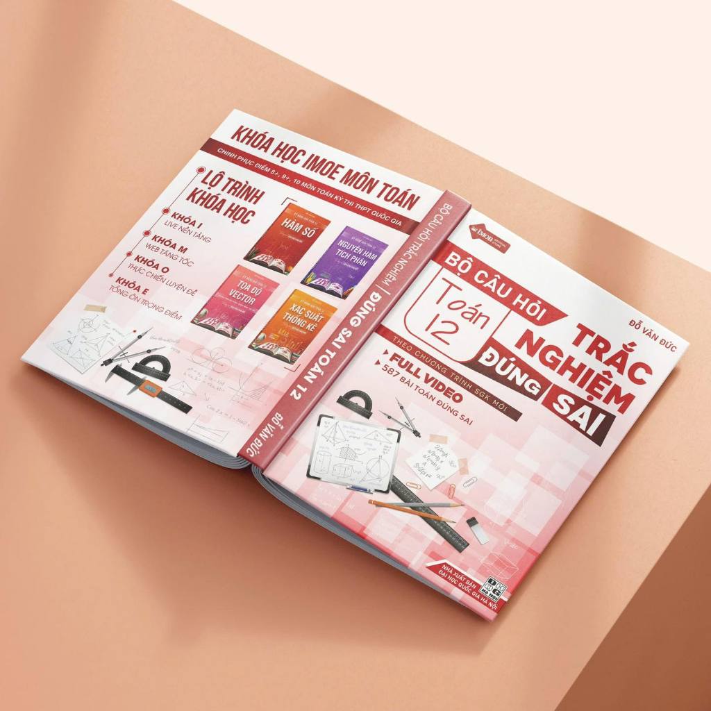 Sách - Bộ câu hỏi trắc nghiệm đúng sai Toán 12 (Thầy Đỗ Văn Đức) | BigBuy360 - bigbuy360.vn