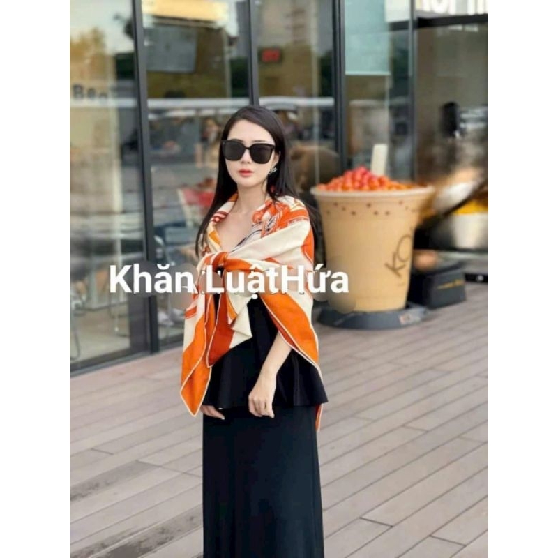 Khăn Cao Cấp HM /khổ vuôg 140*140cm. Chất Viip k nhăn nhàu// Full box bill