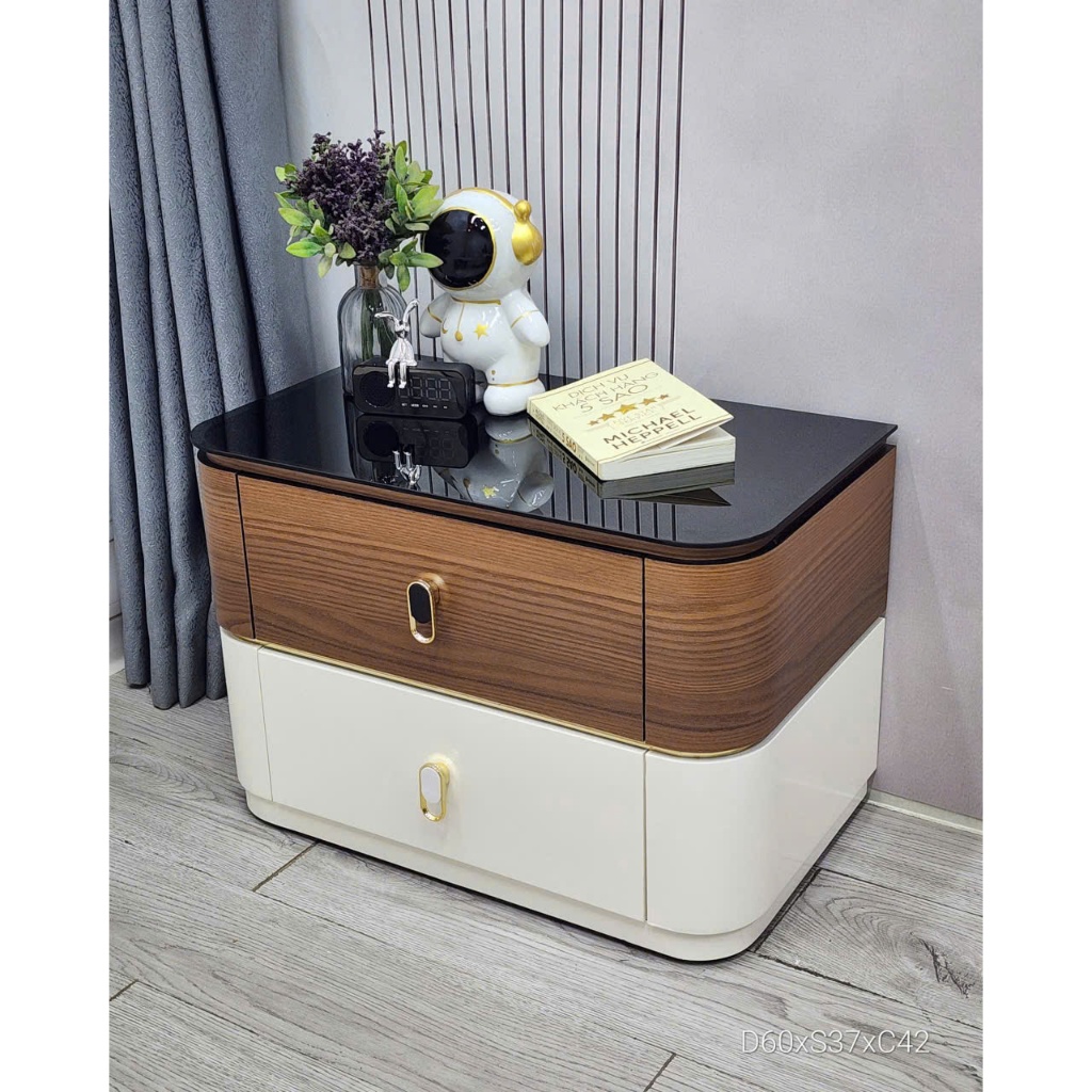 Tab Lado Tab đầu giường- tủ đầu giường- tủ để đồ 2 ngăn kéo - tab decor phong cách hiện đại , sang t