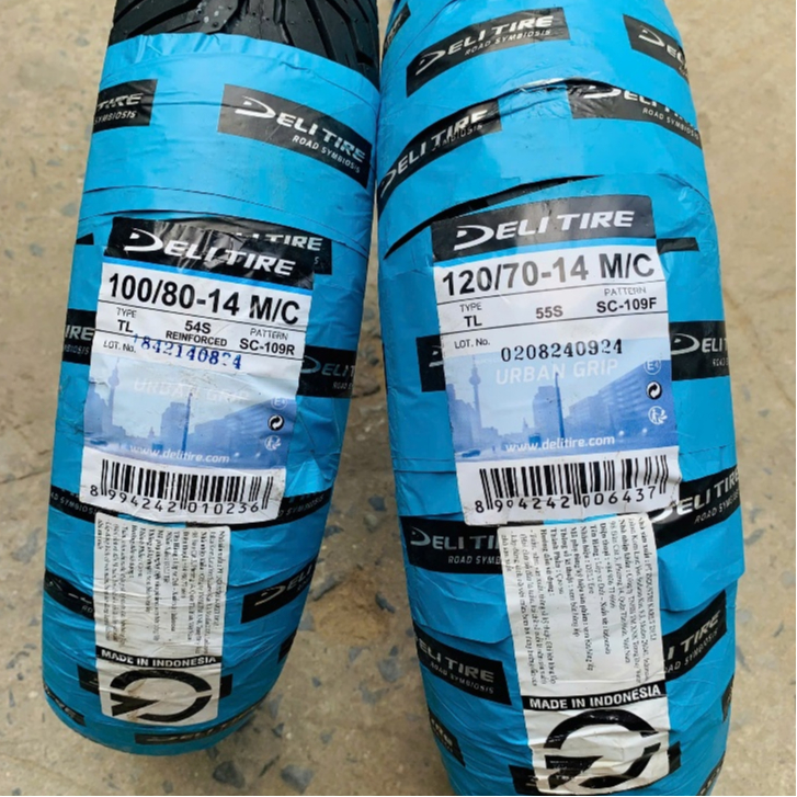 (100/80-14 & 120/70-14) Vỏ Deli Tire size 100/80-14 và 120/70-14 cho Vario 160, Click 160, PCX 125/1