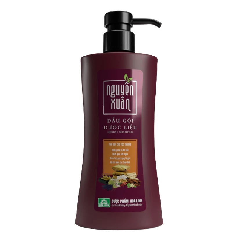Dầu gội Dược liệu Nguyên Xuân nâu 350ml - Dành cho tóc thường - Tặng thêm 10% thể tích giá không đổi