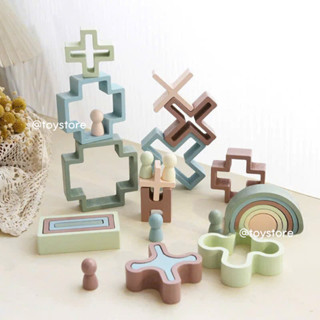  Bộ đồ chơi xếp hình bằng gỗ cao cấp cho bé toystore FUDAER 