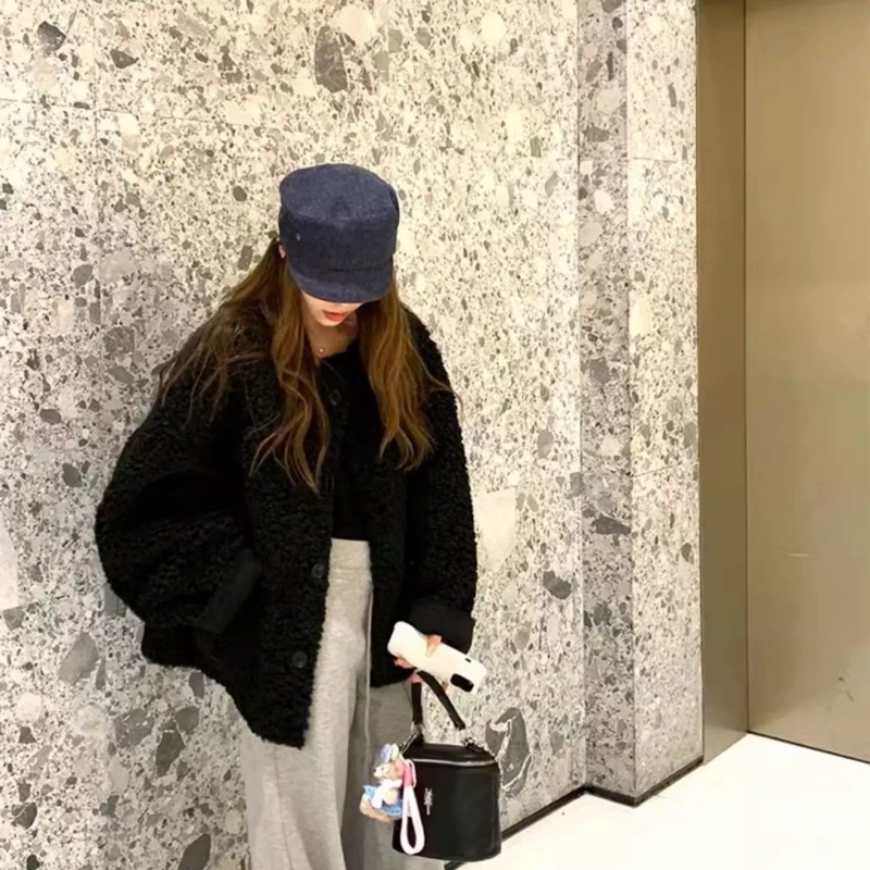 【Ảnh Thật Shop】Áo Khoác Lông Cừu Lót Da lộn ,Áo khoác Nữ Dáng Dài Rộg Qua Môg ,Hàng Chuẩn QC | BigBuy360 - bigbuy360.vn