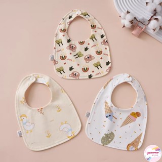 Set 3 yếm vuông chống thấm yếm chữ U cotton mềm mại cho bé thấm hút thoáng khí lau dãi ăn dặm