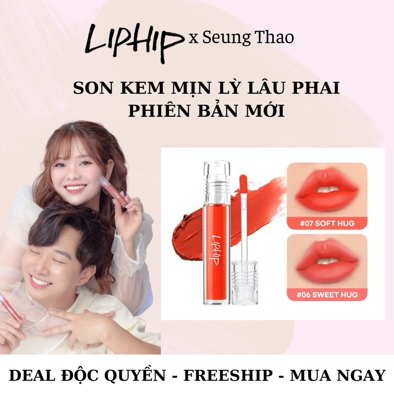 (Seung Thảo) Son kem mịn lì lâu phai LIPHIP mẫu mới 2024 (Full VAT) | BigBuy360 - bigbuy360.vn