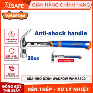 Búa đóng nhổ đinh WADFOW WHM8320 trọng lượng 560g, búa vuốt rèn hoàn toàn bằng thép, xử lý nhiệt