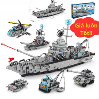 [1560 CHI TIẾT] Bộ đồ chơi lắp ráp 8 Mô Hình TÀU CHIẾN HẠM, CHIẾN THUYỀN PHÁT TRIỂN CHO BÉ LeleBrother