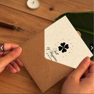 Thiệp Giấy Kraft Viết Tay Phong Cách Retro, Thiệp Tặng Sinh Nhật, Chúc Mừng - Chính Hãng SOYAMOO