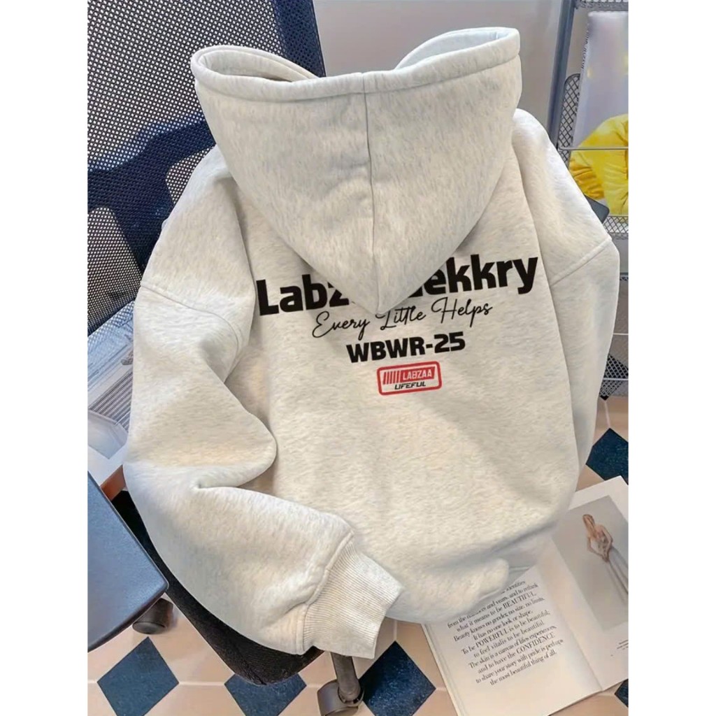 Áo Nỉ Bông Hoodie ESTQ & WBWR 25 Rỏm Rộng Mũ Trùm 2 Lớp, Áo Nỉ Nao Nữ Phong Cách Hàn Quốc