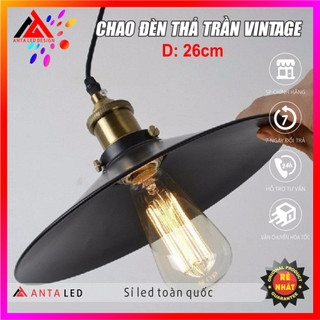 Đèn chao thả trần D26 vintage trang trí nhà hàng, quán cà phê