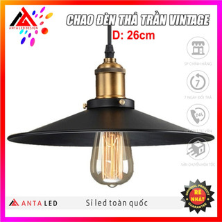Đèn chao thả trần D26 vintage trang trí nhà hàng, quán cà phê