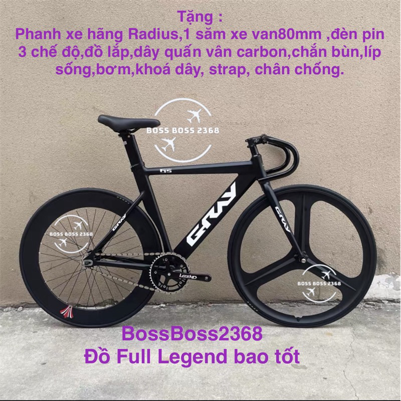 (có sẵn) fixed gear Gray F15 chính hãng : Real ( tặng nhiều đồ nhất)