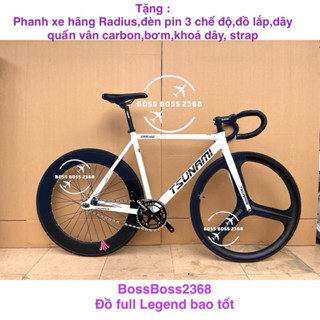 Xe đạp fixed gear Tsunami snm100 chính hãng : real