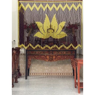 Rèm hạt gỗ Bồ Đề, Rèm treo phòng thờ (Mẫu hoa sen).