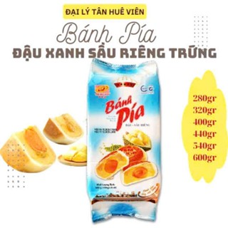 Bánh pía Tân Huê viên 5 sao đậu xanh sầu riêng trứng muối 600g