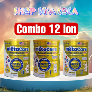 Combo 12 hộp Nutricare Metacare Opti 0+1+2+ 850gr mẫu mới date mới