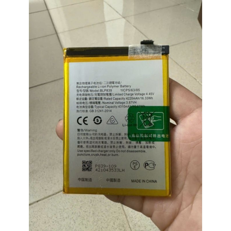 Pin oppo A95 5G /Reno 6z 5G BLP839 bảo hành 6 tháng