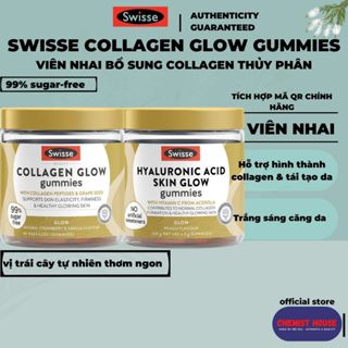 Swisse Beauty Collagen Glow Gummies Kẹo Dẻo Bổ Sung Collagen Thủy Phân Úc 45 Viên Nhai