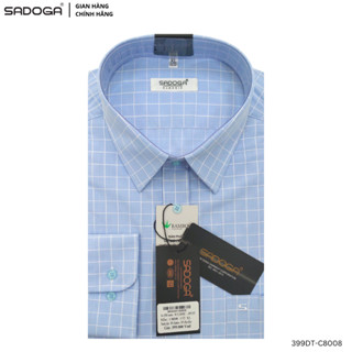Áo Sơ Mi Nam Sadoga Dài Tay Sọc Caro Cao Cấp, Thoáng Mát Thấm Hút Mồ Hôi 399D