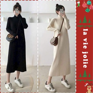  Đầm váy bầu ấp áp mùa thu đông thiết kế dáng suông dài cổ 3 phân sang chảnh phong cách trẻ co giãn 4 chiều thoải mái 