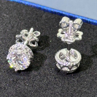 Bông tai kim cương Moissanite nụ 4-7 ly kiểm định GRA,, Khuyên tai sang chảnh, hiện đại-Bảo hành trọn đời EIJBT 11