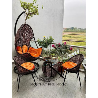 Bộ xích đu combo bao gồm 1 xích đu 2 ghế 1 bàn