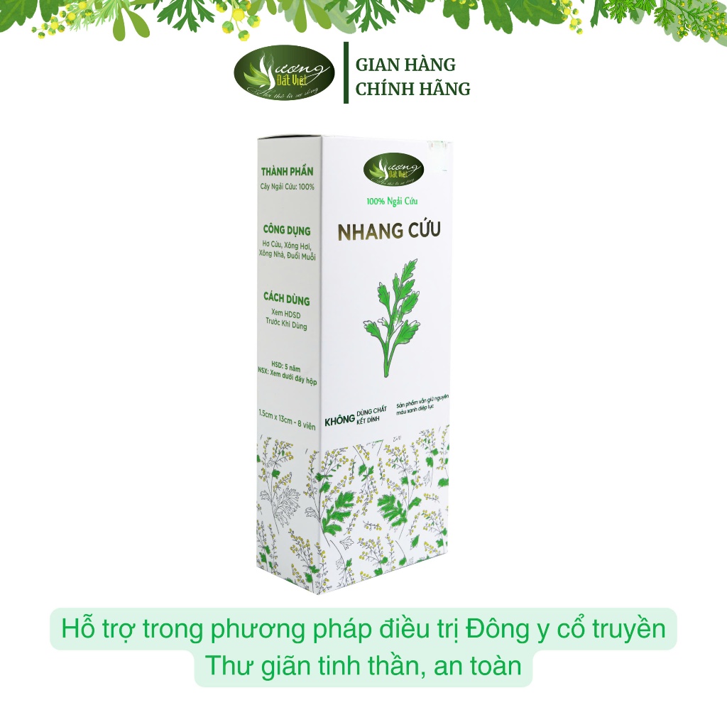 NHANG NGẢI CỨU CAO CẤP (LOẠI DÀI 13cm)  - NHANG CỨU NGẢI -Nguyên chất từ ngải cứu