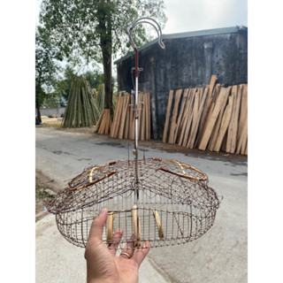  Lồng bẫy chào mào Inox 2 mặt chốt kim Đức Huy cao cấp Lồng lụp quấn đồng cầu tử siêu nhạy MS05 