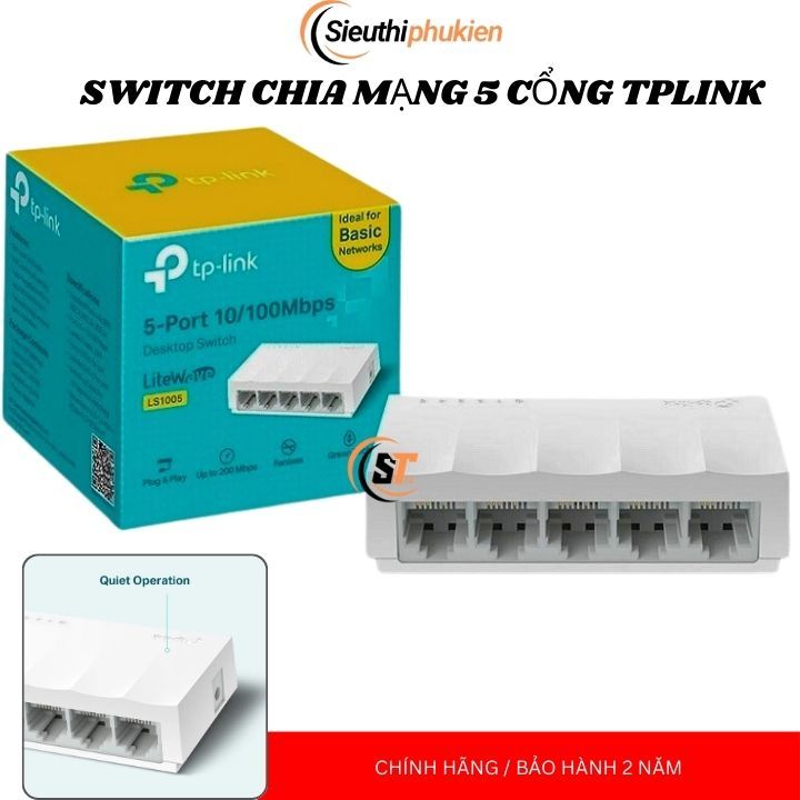 Bộ chia mạng 4 cổng TP-Link bảo hành 2 năm - CÓ VAT , Switch chia mạng TP-link 5 port