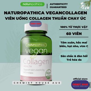 Viên Uống Collagen Thuần Chay Úc Naturopathica Vegan Collagen Health 60 Viên 100% Thực Vật Hỗ Trợ Hình Thành Collagen