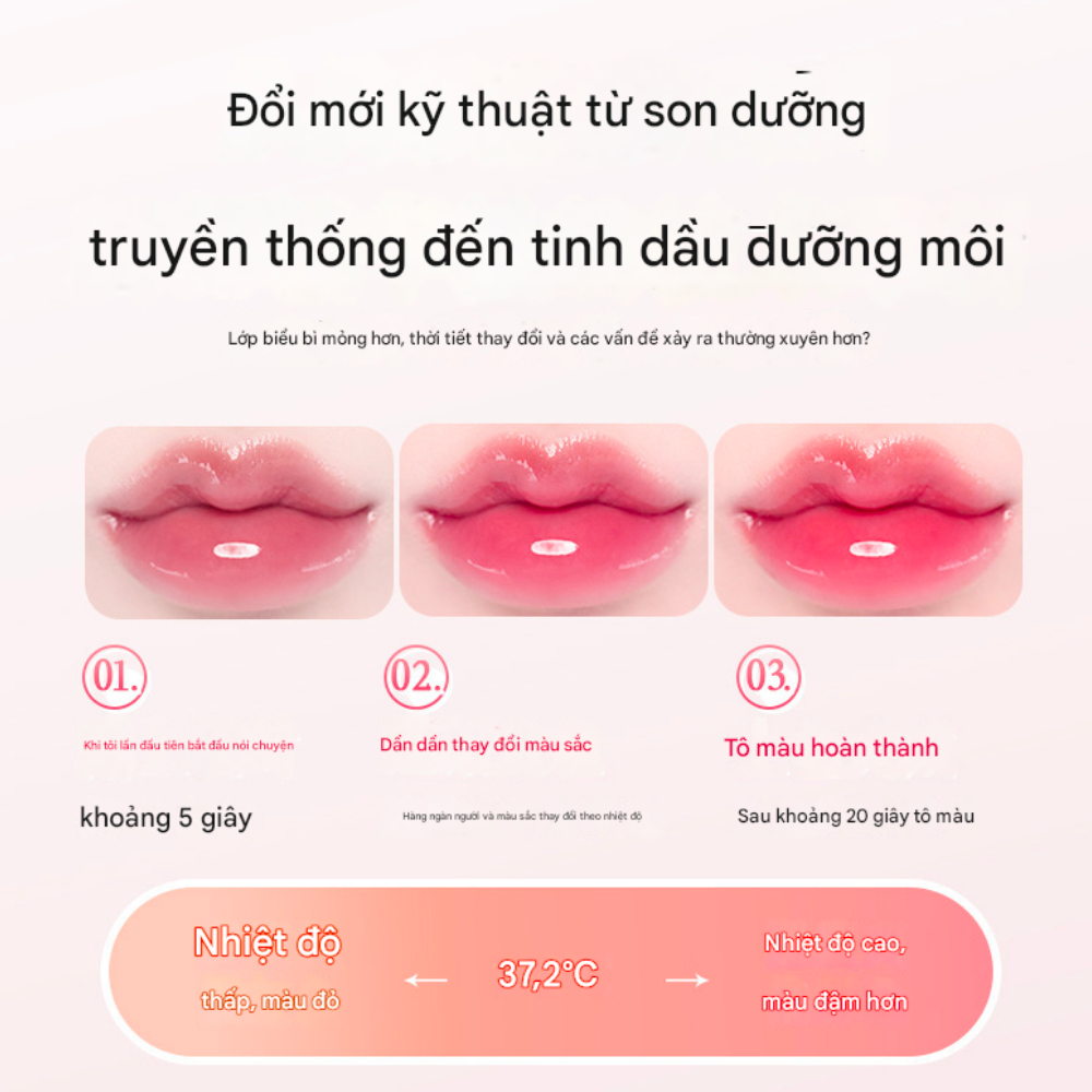 Son dưỡng môi đổi màu HANJILIAN - Son dưỡng HANJILIAN khử thâm, mờ rãnh môi, đổi màu theo nhiệt độ, màu tự nhiên loại 4g