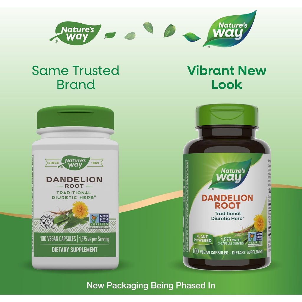 Viên Rễ Bồ Công Anh Nature's Way 100v, Nature's Way Dandelion Root