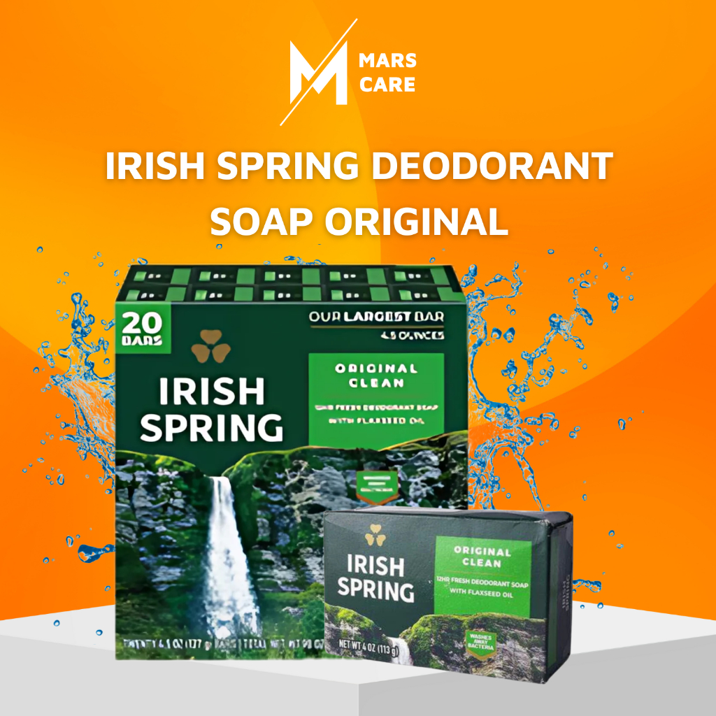 Xà Bông Mỹ Irish Spring Deodorant Soap Original 113g, Xà Bông Cục Diệt Khuẩn Của Mỹ - MarsCare
